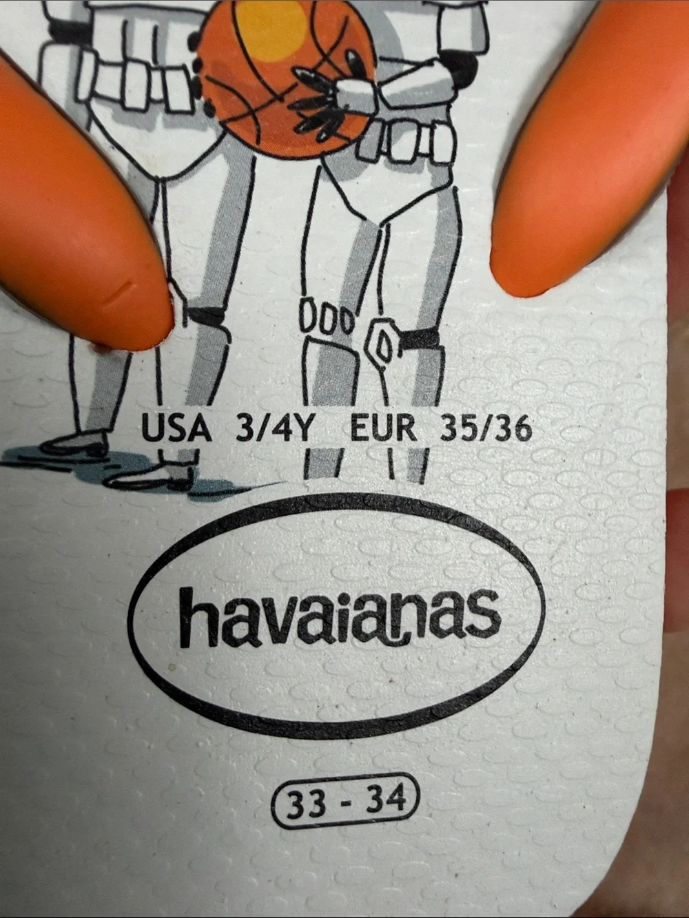 Havaianas Kids Star Wars Orange & Brown Chewbacca Stormtrooper Flip Flops